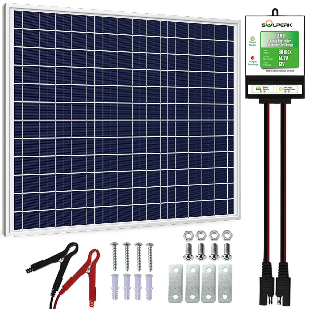 12V Solar Panel Charger Kit+8A Controller