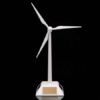 2-in-1 Solar Wind Generator Model and Rotating Display Stand for educational use and modern desk decor, featuring white plastic construction and eco-friendly solar power.
