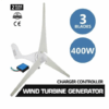 400W Wind Turbine Generator Kit with 3 Blades, ideal for off-grid power solutions like RVs, yachts, and remote homes. Compact, easy to install, and energy-efficient.
