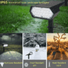 Solar Landscape Lights with Adjustable Beam Angle and 2 Modes – Perfect for Outdoor Gardens, Walkways, and Lawns