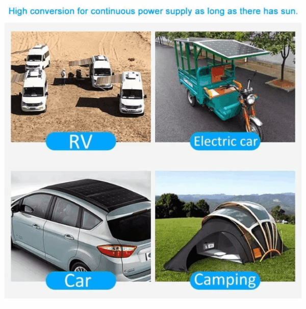100W Dual USB Solar Panel with 30A Controller – Waterproof Charger for Camping, RV, and Outdoor Adventures