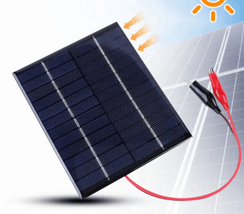 10W Portable Solar Panel for 12V battery charging, made from durable polysilicon epoxy, ideal for outdoor lighting and small pumps.