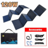 120W Foldable Solar Panel with Dual USB & DC Output – Ideal for Camping and Outdoor Adventures