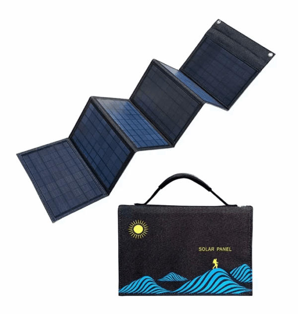 120W Foldable Solar Panel with Dual USB & DC Output – Ideal for Camping and Outdoor Adventures