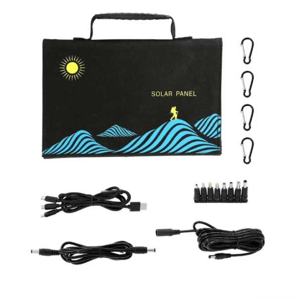 120W Foldable Solar Panel with Dual USB & DC Output – Ideal for Camping and Outdoor Adventures