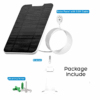 2-pack waterproof solar panel with 9.8FT cable and mounting kit, designed for continuous power supply to Arlo Pro and Ultra security cameras in outdoor settings.