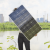 12V flexible solar panel kit with 100W power, perfect for RVs, boats, and off-grid homes, featuring lightweight, weatherproof design.