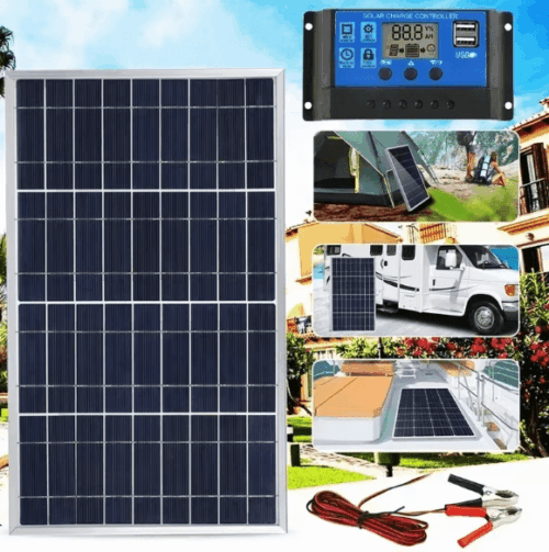 300W portable solar panel kit with IP65 waterproof rating, perfect for outdoor power and emergency use.