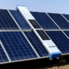 Autonomous Solar Panel Cleaning Robot featuring remote operation, self-charging system, and modular design for efficient solar panel maintenance.