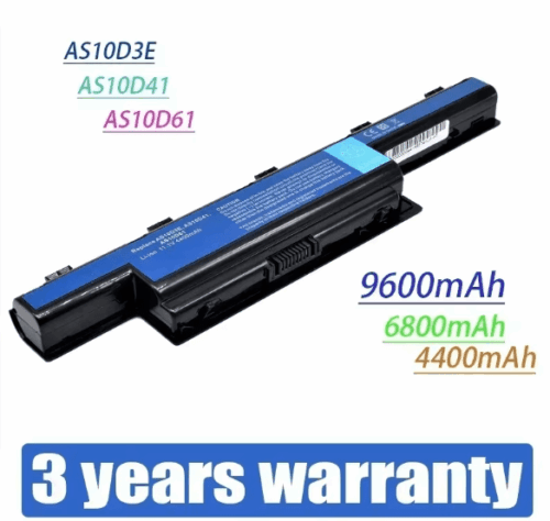 A high-quality Acer Aspire laptop battery showcasing sleek design with the label 'AS10D31, AS10D81, V3-571G' on its side, ideal for various Acer models.