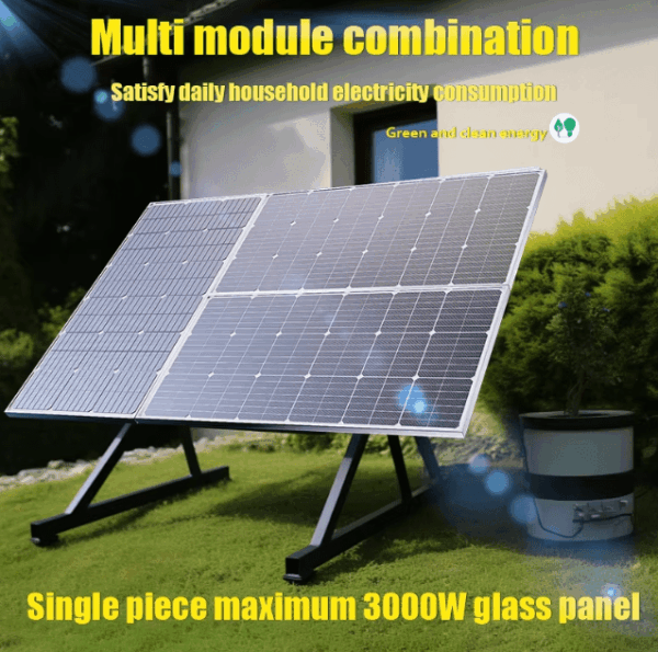 High-Efficiency 3000W/6000W Solar Panel for outdoor use, featuring a waterproof design and robust performance for camping and home applications.