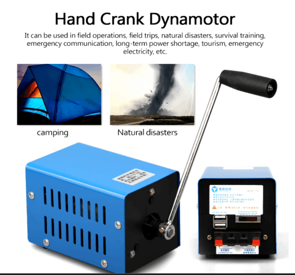 Portable Hand-Crank Power Generator - Emergency power supply for camping and outdoor adventures. 